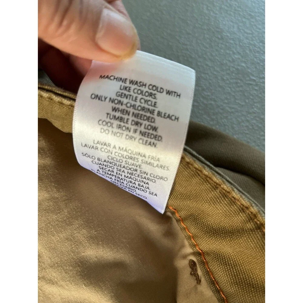 Weatherproof Vintage Mens Fleece Lined Canvas Utility Pants Sz 36x30 Brown